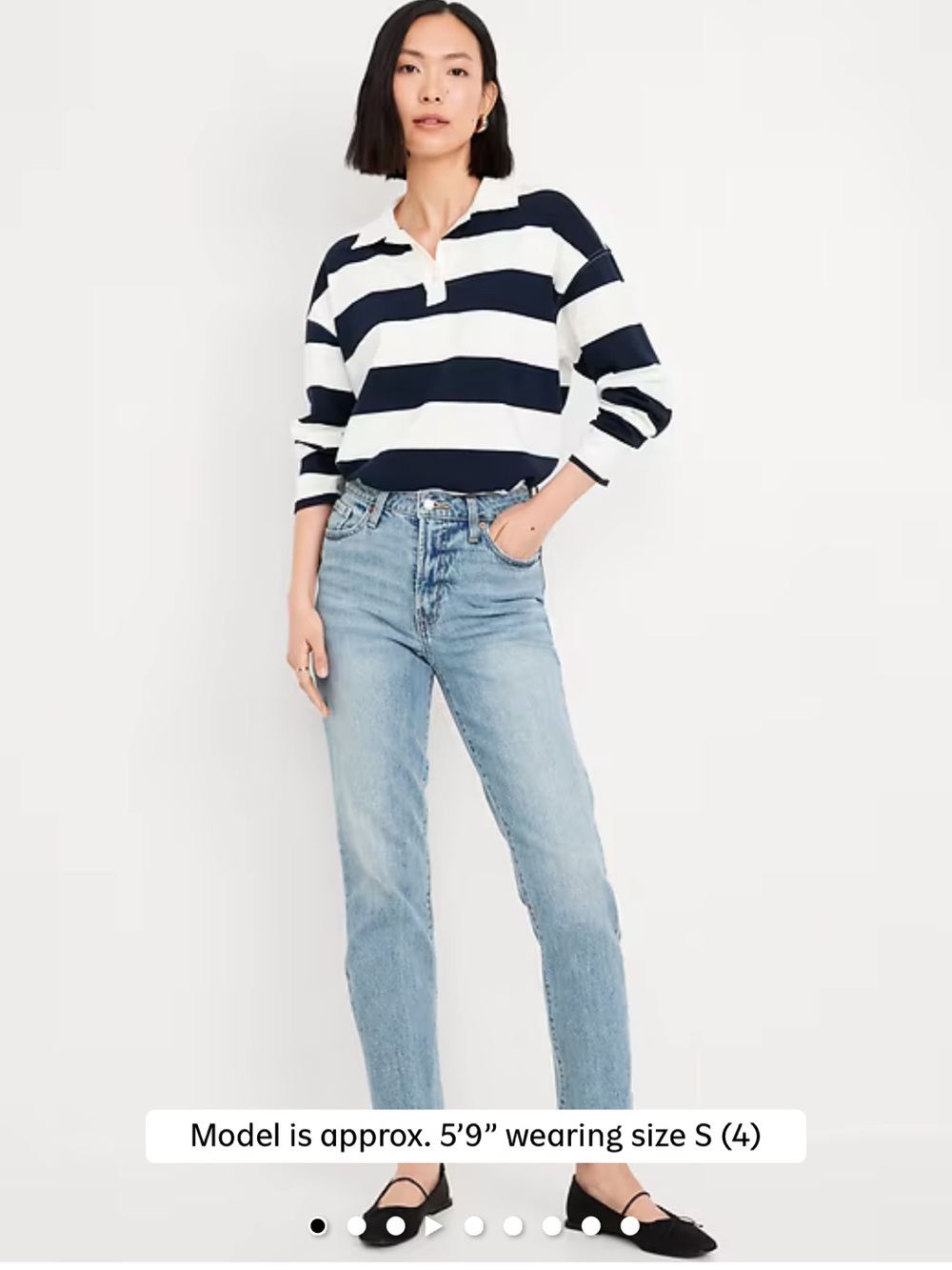 Old Navy High Rise Faded OG Straight Jeans - Blue-Gray